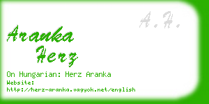 aranka herz business card